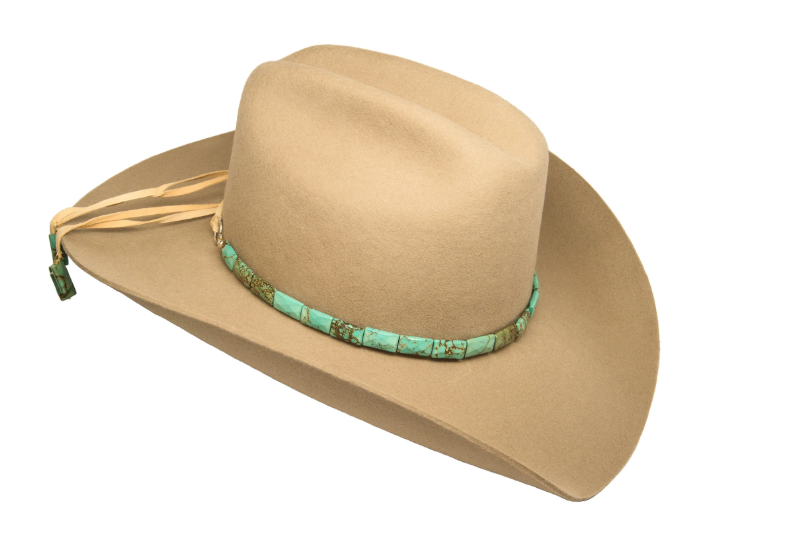 Faceted Light Turquoise Hat Band