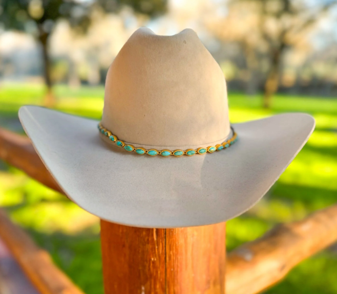 Jasmine Hat Band - Turquoise