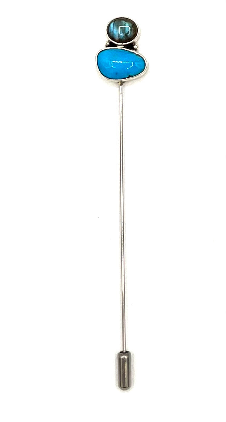 Double Stone Stick Pin